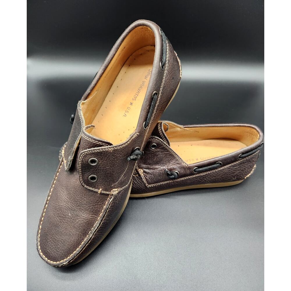 JOHN VARVATOS STAR USA Pebble Leather Boat Shoes Men's 12 - Picture 4 of 16